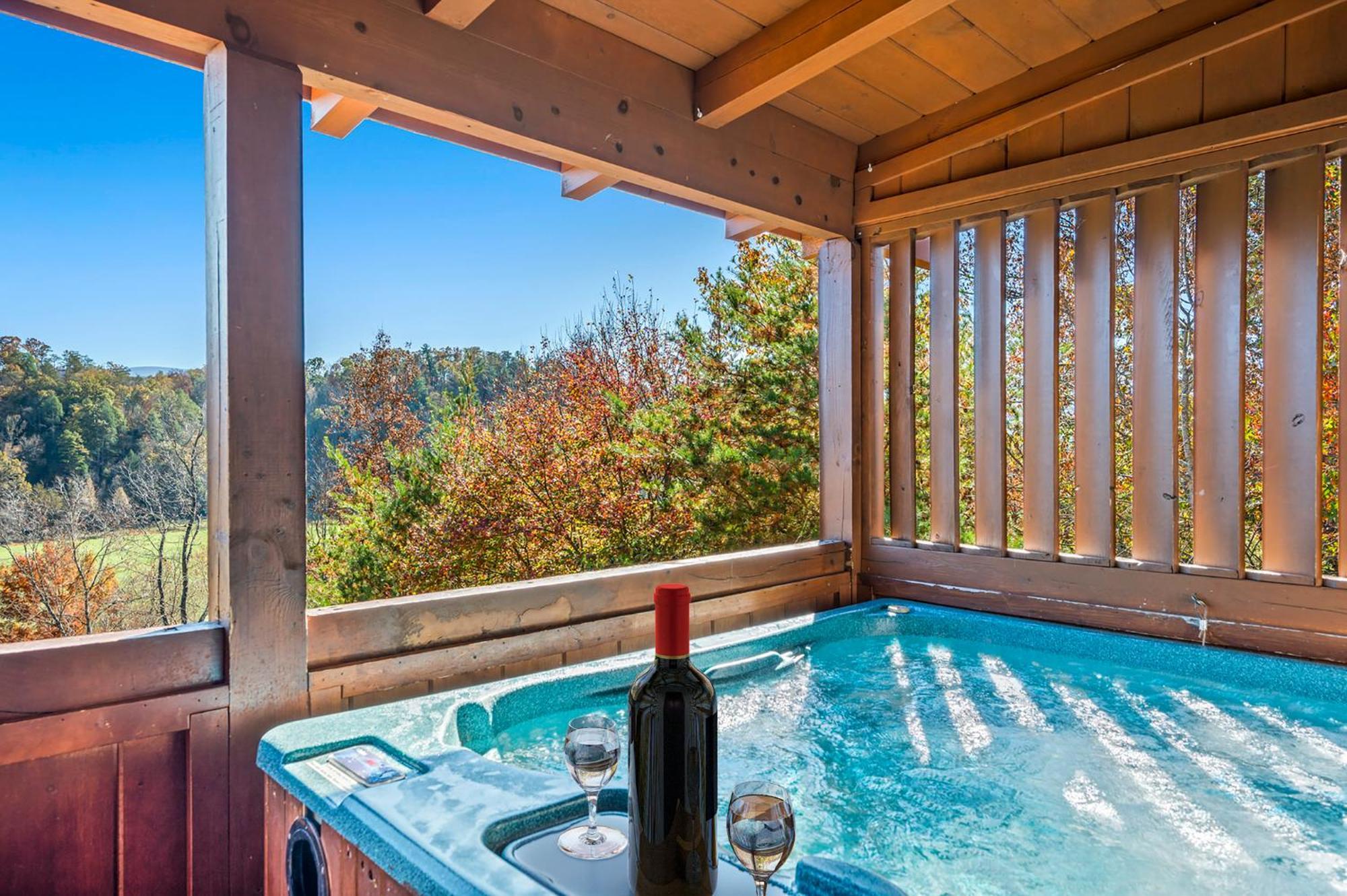 Bearfoot Pines - True Log Cabin - Wi-Fi, Hot Tub, Fishing, Deck With Views! - Mins To Pf 세비어빌 외부 사진