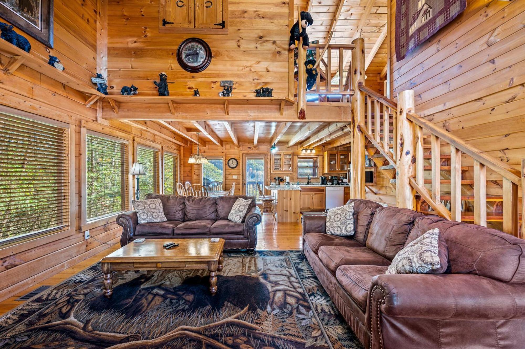 Bearfoot Pines - True Log Cabin - Wi-Fi, Hot Tub, Fishing, Deck With Views! - Mins To Pf 세비어빌 외부 사진